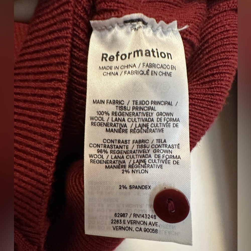 Meadow merino cardigan sz small Chianti red - Picture 4 of 9